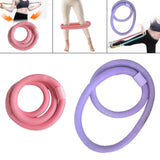 Maxbell Folding Fitness Hoop Accessory Portable Weighted for Traveling Pilate Pink