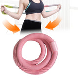 Maxbell Folding Fitness Hoop Accessory Portable Weighted for Traveling Pilate Pink