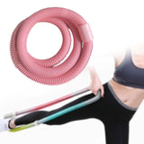Maxbell Folding Fitness Hoop Accessory Portable Weighted for Traveling Pilate Pink