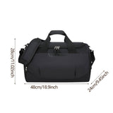 Maxbell Travel Duffle Gym Bag Oxford Cloth Sports Fitness Bag for Weekend Beach Black
