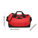 Maxbell Travel Duffle Gym Bag Oxford Cloth Sports Fitness Bag for Weekend Beach Red