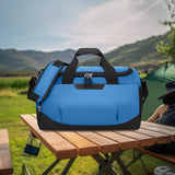 Maxbell Travel Duffle Gym Bag Oxford Cloth Sports Fitness Bag for Weekend Beach Sky Blue