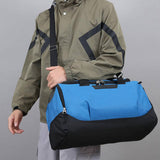 Maxbell Travel Duffle Gym Bag Oxford Cloth Sports Fitness Bag for Weekend Beach Sky Blue