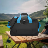 Maxbell Travel Duffle Gym Bag Oxford Cloth Sports Fitness Bag for Weekend Beach Black and Blue