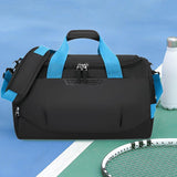 Maxbell Travel Duffle Gym Bag Oxford Cloth Sports Fitness Bag for Weekend Beach Black and Blue
