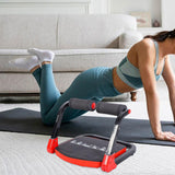 Maxbell Ab Machine Portable Foldable Automatic Spring Back for Adults Sit up Machine red