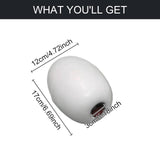 Maxbell Kayak Anchor Float Buoy Olive Shaped Portable Rope Ball for Marine Pool Dock White