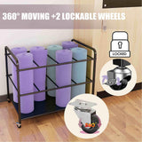 Maxbell Yoga Mat Storage Rack Versatile for Yoga Blocks Foam Roller Resistance Bands