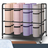 Maxbell Yoga Mat Storage Rack Versatile for Yoga Blocks Foam Roller Resistance Bands