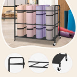 Maxbell Yoga Mat Storage Rack Versatile for Yoga Blocks Foam Roller Resistance Bands