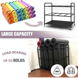 Maxbell Yoga Mat Storage Rack Versatile for Yoga Blocks Foam Roller Resistance Bands