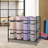 Maxbell Yoga Mat Storage Rack Versatile for Yoga Blocks Foam Roller Resistance Bands