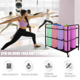 Maxbell Yoga Mat Storage Rack Versatile for Yoga Blocks Foam Roller Resistance Bands