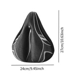 Maxbell Bicycle Saddle Cushion Soft Wide for Road Bicycles Stationary Bikes Exercise Black Gray