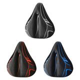 Maxbell Bicycle Saddle Cushion Soft Wide for Road Bicycles Stationary Bikes Exercise Black Gray
