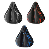 Maxbell Bicycle Saddle Cushion Soft Wide for Road Bicycles Stationary Bikes Exercise Black Gray