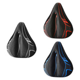 Maxbell Bicycle Saddle Cushion Soft Wide for Road Bicycles Stationary Bikes Exercise Black Gray