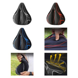 Maxbell Bicycle Saddle Cushion Soft Wide for Road Bicycles Stationary Bikes Exercise Black Gray
