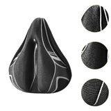 Maxbell Bicycle Saddle Cushion Soft Wide for Road Bicycles Stationary Bikes Exercise Black Gray