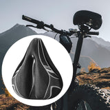 Maxbell Bicycle Saddle Cushion Soft Wide for Road Bicycles Stationary Bikes Exercise Black Gray