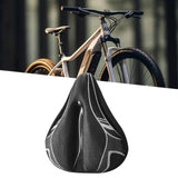Maxbell Bicycle Saddle Cushion Soft Wide for Road Bicycles Stationary Bikes Exercise Black Gray