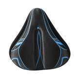 Maxbell Bicycle Saddle Cushion Soft Wide for Road Bicycles Stationary Bikes Exercise Black Blue