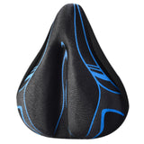 Maxbell Bicycle Saddle Cushion Soft Wide for Road Bicycles Stationary Bikes Exercise Black Blue
