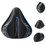 Maxbell Bicycle Saddle Cushion Soft Wide for Road Bicycles Stationary Bikes Exercise Black Blue