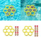 Maxbell Pool Toss Game Lightweight Foam Float Ring for Party Summer Fun Water Sports 10 balls