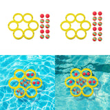 Maxbell Pool Toss Game Lightweight Foam Float Ring for Party Summer Fun Water Sports 10 balls
