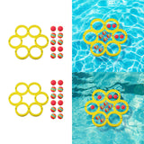Maxbell Pool Toss Game Lightweight Foam Float Ring for Party Summer Fun Water Sports 10 balls