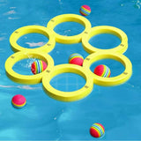 Maxbell Pool Toss Game Lightweight Foam Float Ring for Party Summer Fun Water Sports 10 balls