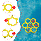 Maxbell Pool Toss Game Lightweight Foam Float Ring for Party Summer Fun Water Sports 10 balls