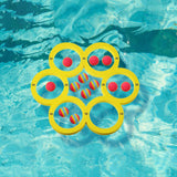 Maxbell Pool Toss Game Lightweight Foam Float Ring for Party Summer Fun Water Sports 12 balls