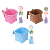 Maxbell Kids Bike Decoration Basket Cute Handlebar Basket for Children Scooter Girls Pink