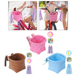 Maxbell Kids Bike Decoration Basket Cute Handlebar Basket for Children Scooter Girls Pink