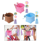 Maxbell Kids Bike Decoration Basket Cute Handlebar Basket for Children Scooter Girls Pink