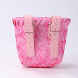 Maxbell Kids Bike Decoration Basket Cute Handlebar Basket for Children Scooter Girls Pink