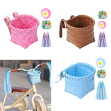 Maxbell Kids Bike Decoration Basket Cute Handlebar Basket for Children Scooter Girls Pink