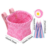 Maxbell Kids Bike Decoration Basket Cute Handlebar Basket for Children Scooter Girls Pink