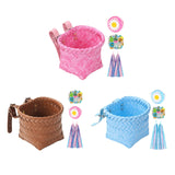 Maxbell Kids Bike Decoration Basket Cute Handlebar Basket for Children Scooter Girls Pink