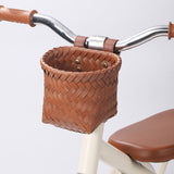 Maxbell Kids Bike Decoration Basket Cute Handlebar Basket for Children Scooter Girls Brown