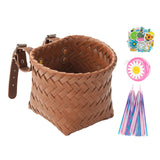 Maxbell Kids Bike Decoration Basket Cute Handlebar Basket for Children Scooter Girls Brown