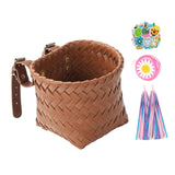 Maxbell Kids Bike Decoration Basket Cute Handlebar Basket for Children Scooter Girls Brown