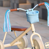 Maxbell Kids Bike Decoration Basket Cute Handlebar Basket for Children Scooter Girls Blue