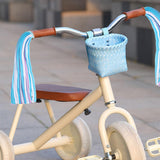 Maxbell Kids Bike Decoration Basket Cute Handlebar Basket for Children Scooter Girls Blue