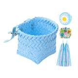 Maxbell Kids Bike Decoration Basket Cute Handlebar Basket for Children Scooter Girls Blue