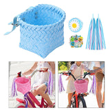 Maxbell Kids Bike Decoration Basket Cute Handlebar Basket for Children Scooter Girls Blue