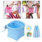 Maxbell Kids Bike Decoration Basket Cute Handlebar Basket for Children Scooter Girls Blue
