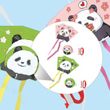 Maxbell Panda Kite Portable Boys Girls Flying Toy for Outdoor Game Grassland Garden Pink